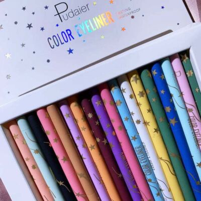 Pudaier Eyeliner Matt Twist Up Stift Make-up Bunt Langanhaltend Wasserdicht