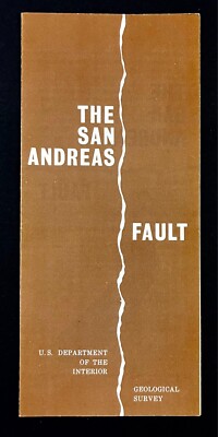 1965 San Andreas Fault CA Geological Survey VTG US Interior Department Brochure