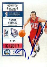 Sasha Vujacic autographed Basketball Card (Nets) 2011 Panini Season Ticket #3