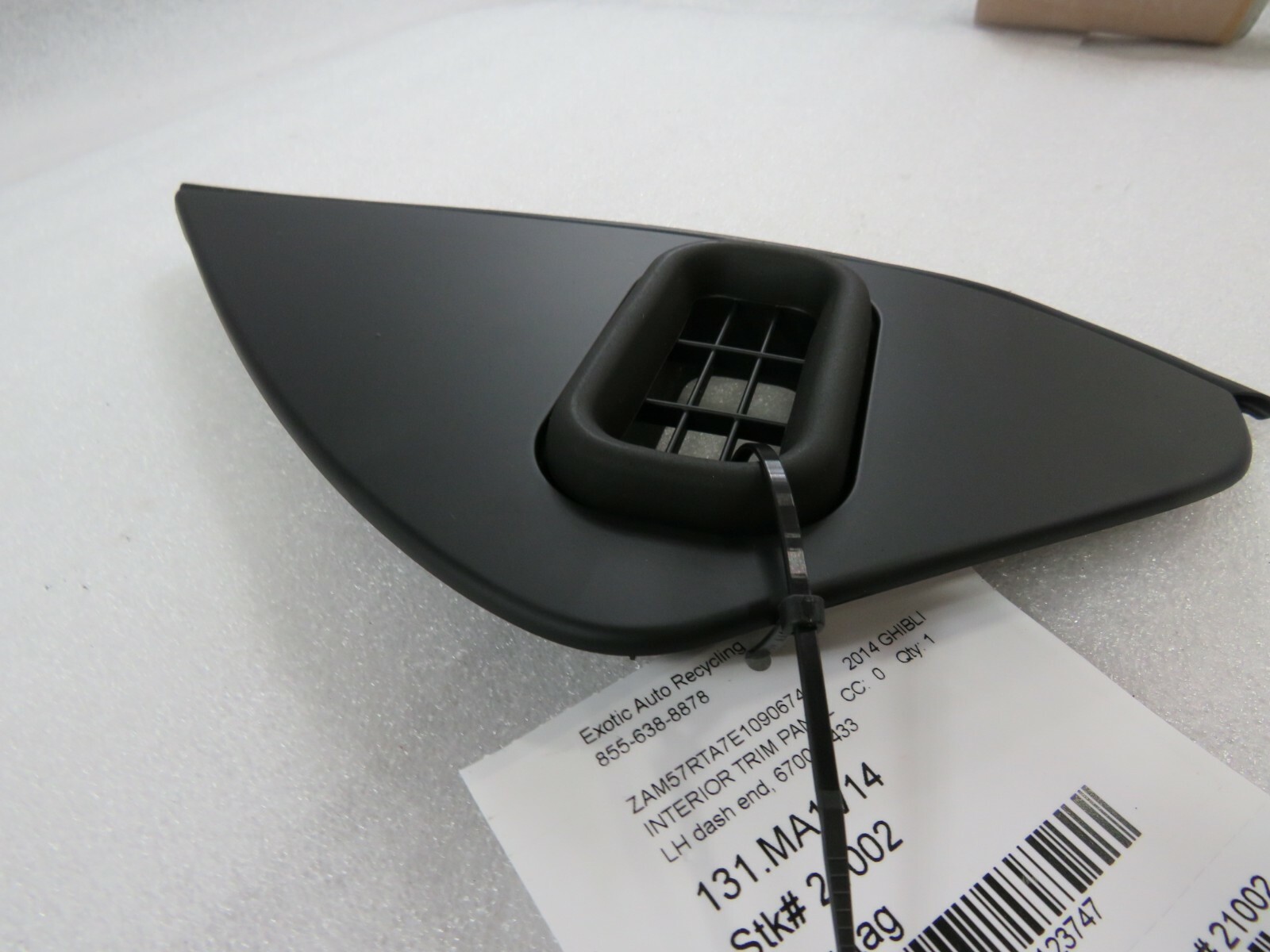 Maserati Ghibli, LH, Left, Dash End Interior Trim Panel, Used, P/N 670018433