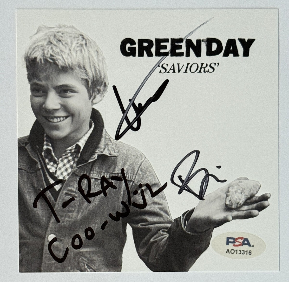 FULL BAND SIGNED Green Day Saviors CD CARD PSA DNA COA Autographed