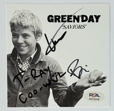 FULL BAND SIGNED Green Day Saviors CD CARD PSA DNA COA Autographed AMAZING 1/1