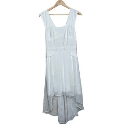white dress backless White Silk Long Dress – Rimmba main image 0