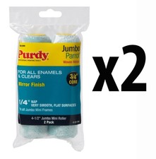 4 x Purdy Parrot Paint Roller Sleeves 4.5" Jumbo Mini - 1/4" Smooth Mohair Nap