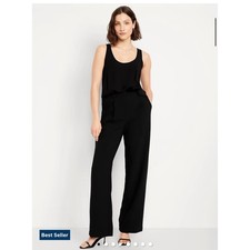 Old Navy Taylor Extra High-Waisted Wide-Leg Trouser Pants Black Capsule Large L
