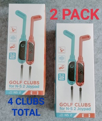 2x2 Golf Club Grips For Nintendo Switch 2 or 1 Joy-Con Golf Adapter holder