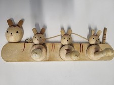 Vintage Childrens Wooden Animal Coat/Hat Rack...