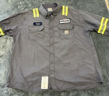 Carhartt CAT2 FR Flame Resistant 59392-31 Size 2XL Grey Hi Visi LS Shirt