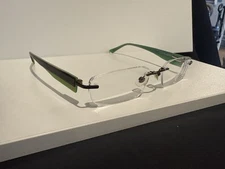 Pure Marchon Airlock 2 800/67 Eyeglasses Brown/Green Rimless Frames