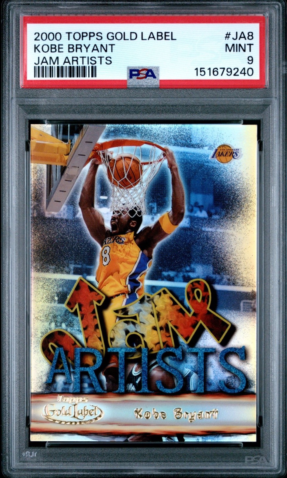 2000-01 Topps Gold Label Kobe Bryant Jam Artists #JA-8 PSA 9 Mint