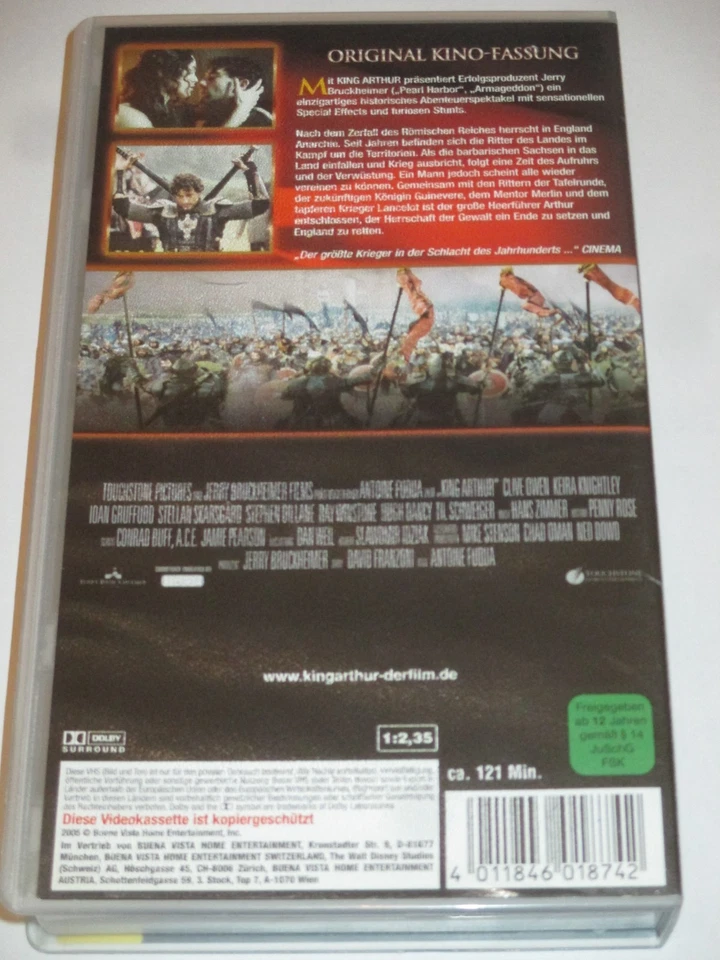 Touchstone - King Arthur - VHS/Action/Clive Owen/Keira Knightley/Ray Winstone - Bild 2 von 2