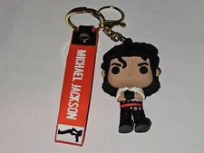 Michael Jackson MJ Mini Figure Anime Doll Keychain "Bad" King of Pop Dirty Diana
