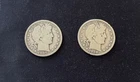 Lot of (2) two Barber Silver Half Dollars 1907 P & 1908 D $1 FV & 90% Silver