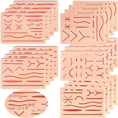 20 Pcs Suture Practice Pads 3 Layer Suture Pad Kit with Wounds Hard to Rip Te...