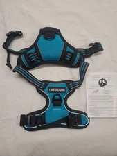 Rabbitgoo No Pull Dog Harness Adjustable Soft Padded Vest Sky Blue Small Puppy