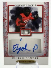 2021 Sage - Elijah Ponder Premier Draft Autographs Red #A188 (AU, RC)   Patriots