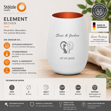Hochzeit Verlobung Geschenk Windlicht  Gravur individuell personalisiert Liebe