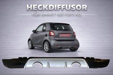 ✅ HECKBLENDE DIFFUSOR 2-LOCH KOMPLETT für Smart 453 Brabus ForTwo geeig. SCHWARZ