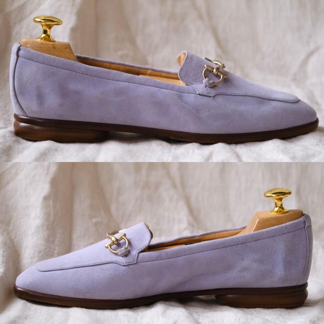 Gucci Horsebit Loafers Shoes Lavender Suede Size 36 US About6 For Women thumbnail 17