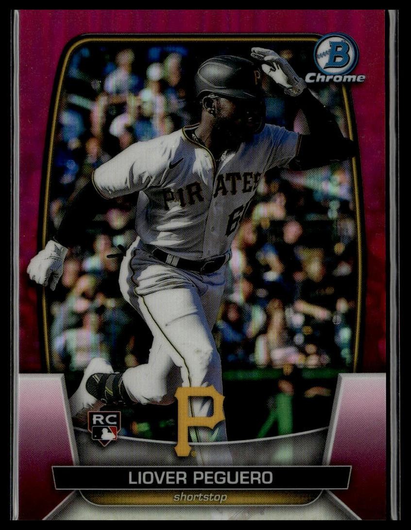 2023 Bowman Chrome #72 Liover Peguero Fuchsia Refractor #/299
