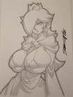 PRINCESS ROSALINA Super Mario WII Cute Girl Original Sketch Pinup - DaiKon Art