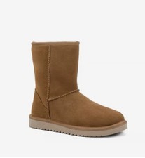 Koolaburra by UGG Women's KOOLA SHORT Cozy Fashion Boots - Chestnut Sz 7 GUC