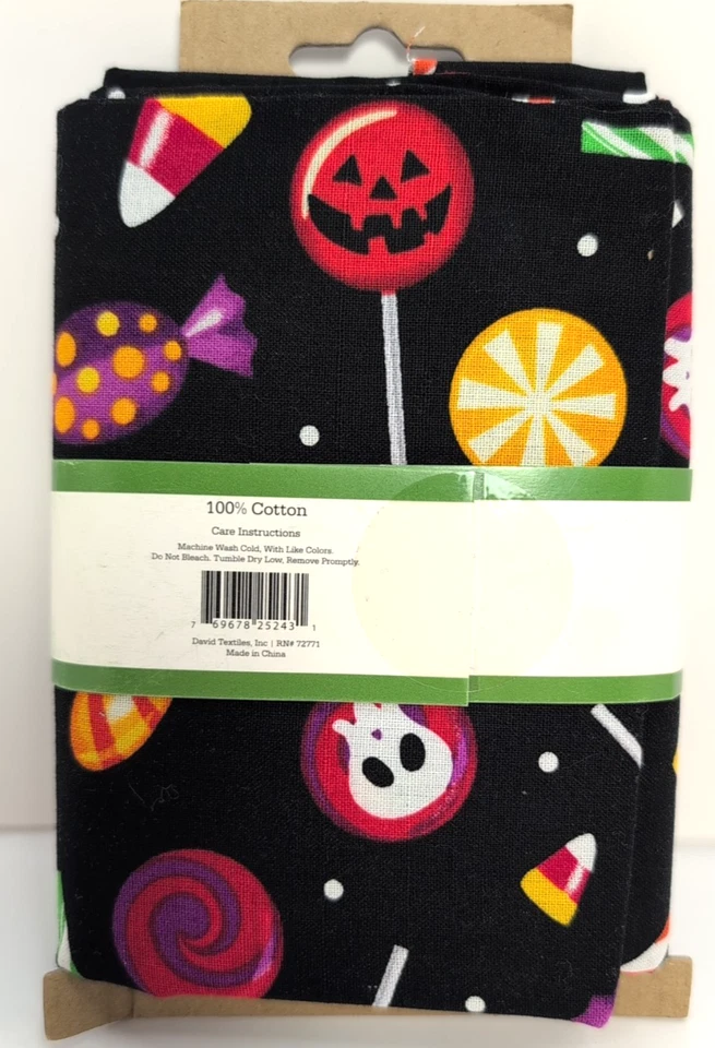Halloween Candy Multicolor 100% Cotton Fabric 1 Yard 36" x 44" Davids Textiles - Image 4 of 4