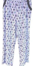 Womens Cuddl Duds 1X Purple Owl Print Fleece Pajama Lounge Pants Soft Sleepwear