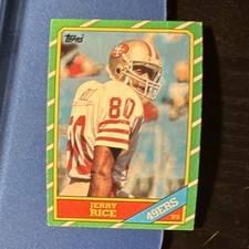 Topps 1986 Jerry Rice Rookie Card #161 San Francisco 49ers NFL Football