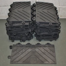 (24) Notrax Ramp Edges 620MR006BL, 6" x 12", Flex-Lok, Black Vinyl, Floor Mat