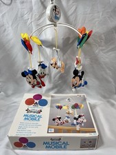 Vintage Dolly Disney Babies Musical Mobile Mickey Minnie And Friends Wind Up