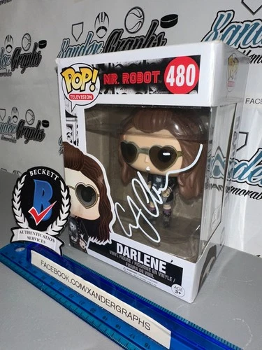 CARLY CHAIKIN DARLENE MR. ROBOT 480 SIGNED AUTOGRAPHED FUNKO POP-BAS COA BECKETT
