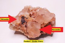 Rosa-Weißer-Opak Schöner FLUORIT Stufe,Seltener Exemplar,F.Ort :Grube Clara.BRD.