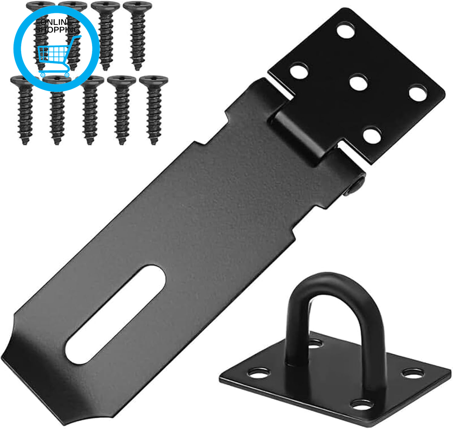 1 Piece Heavy-Duty Shed Lock Buckle, Door Padlock Hasp, Stainless Steel Padlock