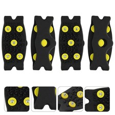 2 Pairs Lightweight Silicone Spiked Shoe Grippers for Hiking and Winter Ice