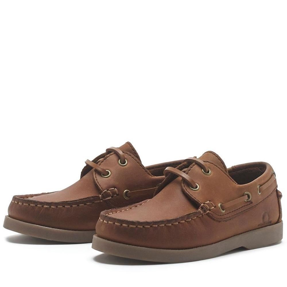 Chatham Henry Kids Nubuck Deck Shoes Tan Kids 5