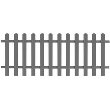 Garden Picket Fence WPC 200x60cm Brown Outdoor Fence Panel