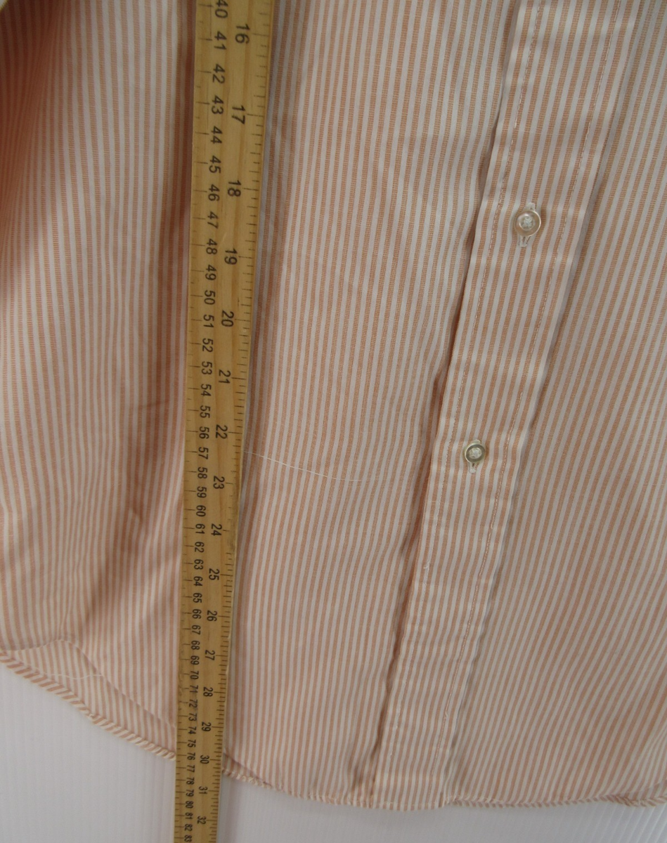 VINTAGE Brooks Brothers Shirt 15 1/2 Peach 6 Button OCBD 60s