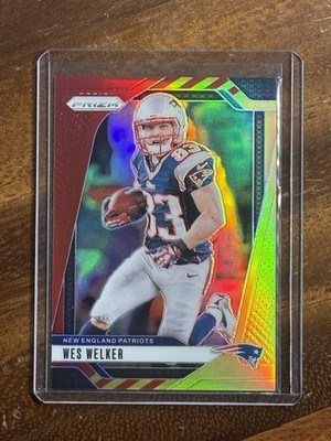 2024 Panini Prizm Wes Welker #201 Red & Yellow /44 NEW ENGLAND PATRIOTS