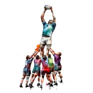Rugby Sport Self Adhesive Vinyl Sticker