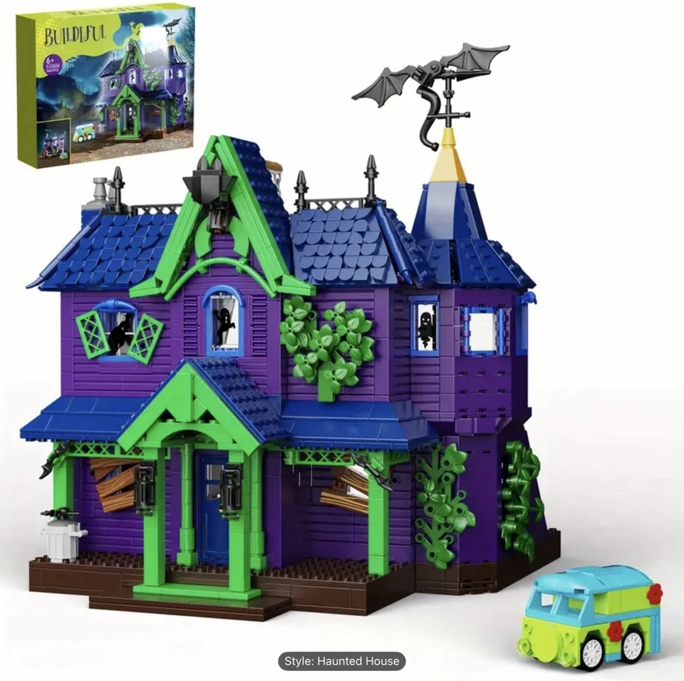 Scooby-Doo Mystery Mansion Haunted House Building Block Set | Ages 6+ - Image 4 of 4