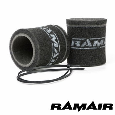 RAMAIR 2 x Single Carb Velocity Stack Sock Air Filters 102mm Weber DCOE 40 & 45