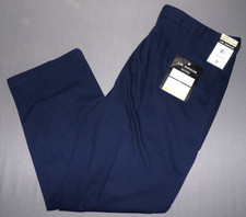 NEW HAGGAR Navy Blue Stretch Twill Classic Fit Casual Chino Pants Men's 40 X 29