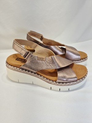 Pikolinos Gomera Womens 8.5M Wedge Sandals in metallic bronze color NEW $130