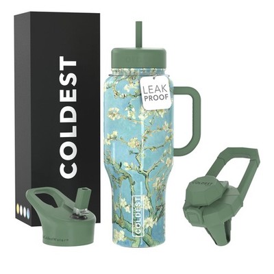 Coldest Tumbler with Handle and Straw - 100% Spill Proof Tumbler with Straw (...