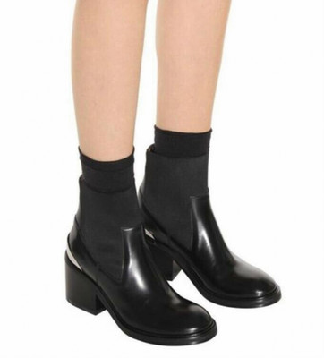 acne studios stiefel stiefeletten leder ledersohle innen außen 39