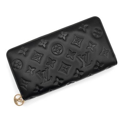 LOUIS VUITTON M81510 Zippy Wallet Coussin Lambskin, Noir (Black) Obscur