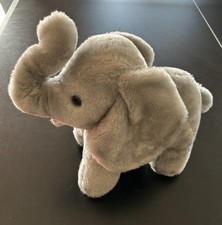R. DAKIN  Co 1978 Gray Standing Baby Elephant 12" Plush Stuffed Animal Vintage