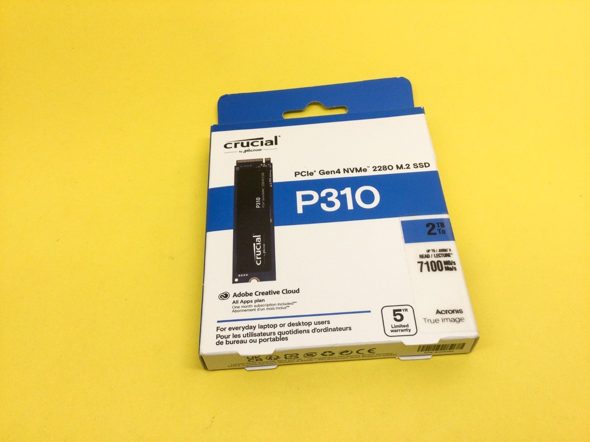 Crucial P310 2TB PCIe Gen4 NVMe M.2 2280 Internal SSD