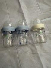 NUK Simply Natural Baby Bottles Lot of 3 5oz Blue Stars Anti Colic Infant